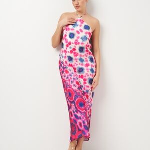 Zara Multicolor Tie-Dye Midi Dress